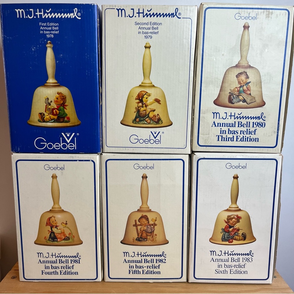 Goebel M.J. Hummel Annual Bells Set Of 15 1978-1992